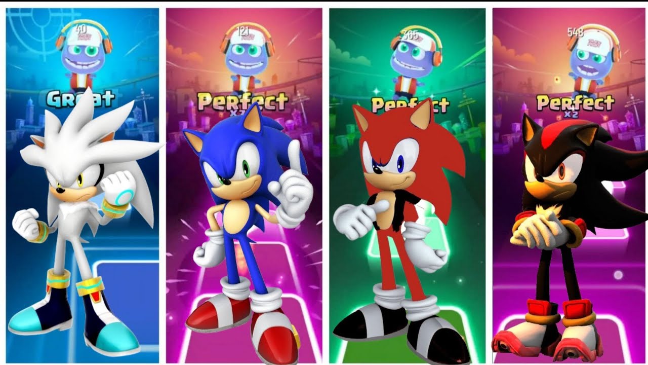 📹 Sonic The Hedgehog 🔴 Knuckles 🔴 Shadow 🔴 Amy Rose || Tiles Hop EDM Rush! | Coffin Dance | Hopverse