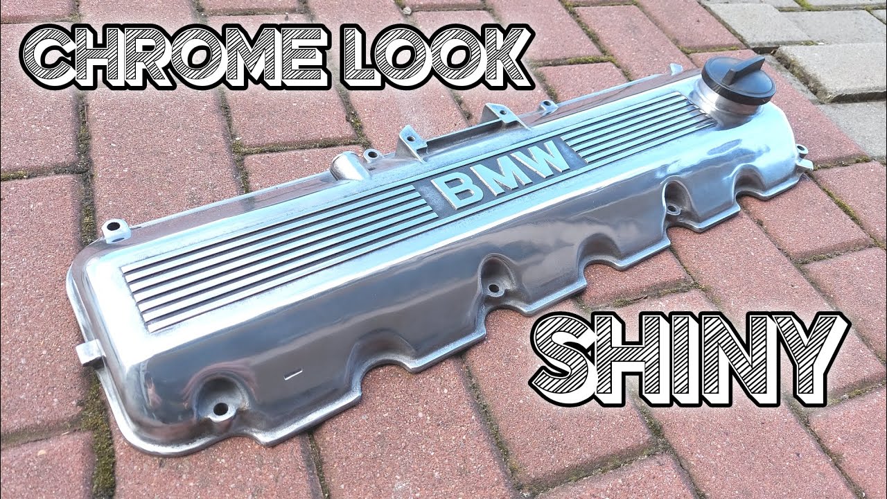 DIY How to polish 🌟 make CHROME shine engine valve cover 🚗polerowanie pokrywy zaworów BMW E30 M20B25