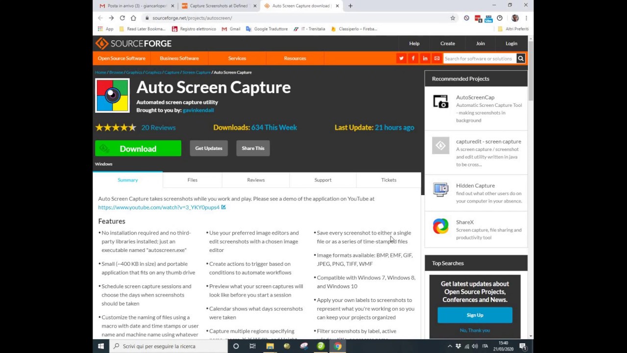 Auto Screen Capture (mini tutorial)