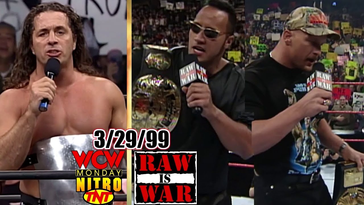 WWF RAW vs. WCW Nitro - March 29, 1999 Full Breakdown - Day After WrestleMania 15 - Hart/Goldberg