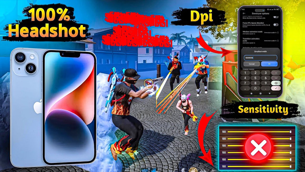 iPhone 14 Free Fire Sensitivity🔥DPI & Headshot Settings