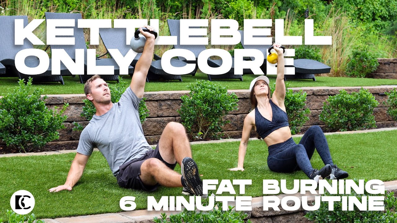 KETTLEBELL ONLY FAT BURNING CORE WORKOUT! / 6 Minute at Home Workout / Featuring Dearly Bethany!