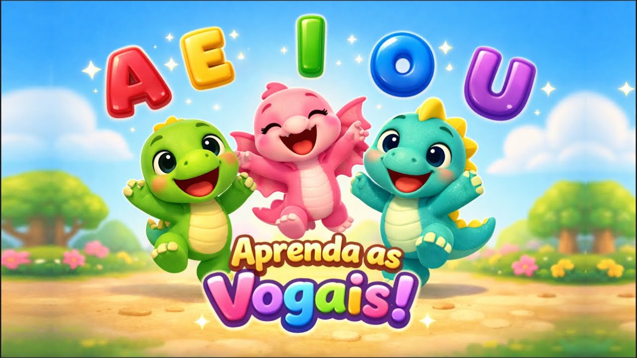 Aprendendo as Vogais com a Turminha Lalubim 🦖🎶 | Música Infantil A E I O U.