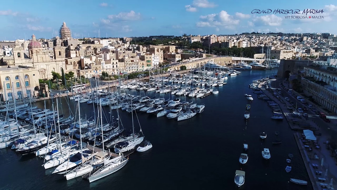 The luxury superyacht destination - Grand Harbour Marina in Malta, Autumn 2017