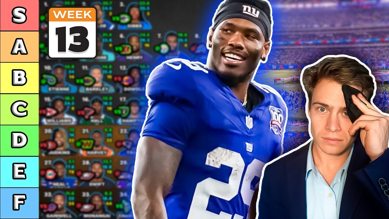 Рейтинг 40 лучших бегущих защитников и их уровни — 13-я неделя фэнтези-футбола