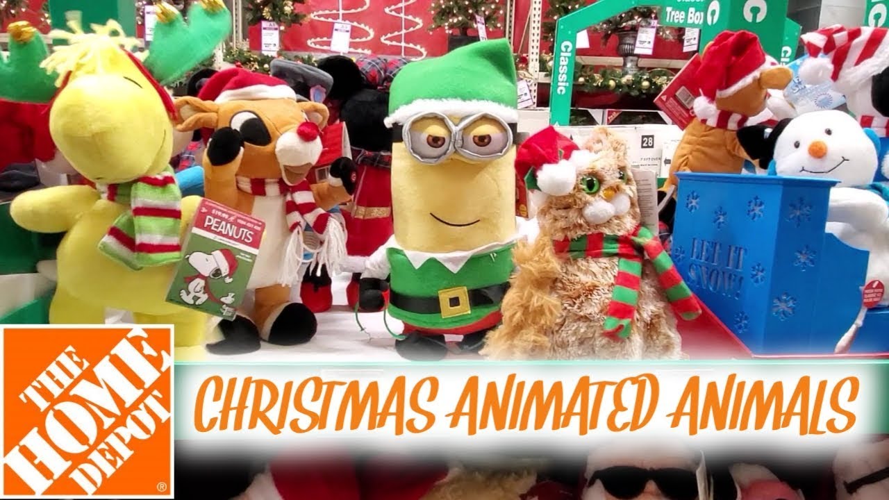 HOME DEPOT CHRISTMAS ANIMATED ANIMALS 2019 | 4K | SHOP WITH ME | A mom's life with Becky Buford