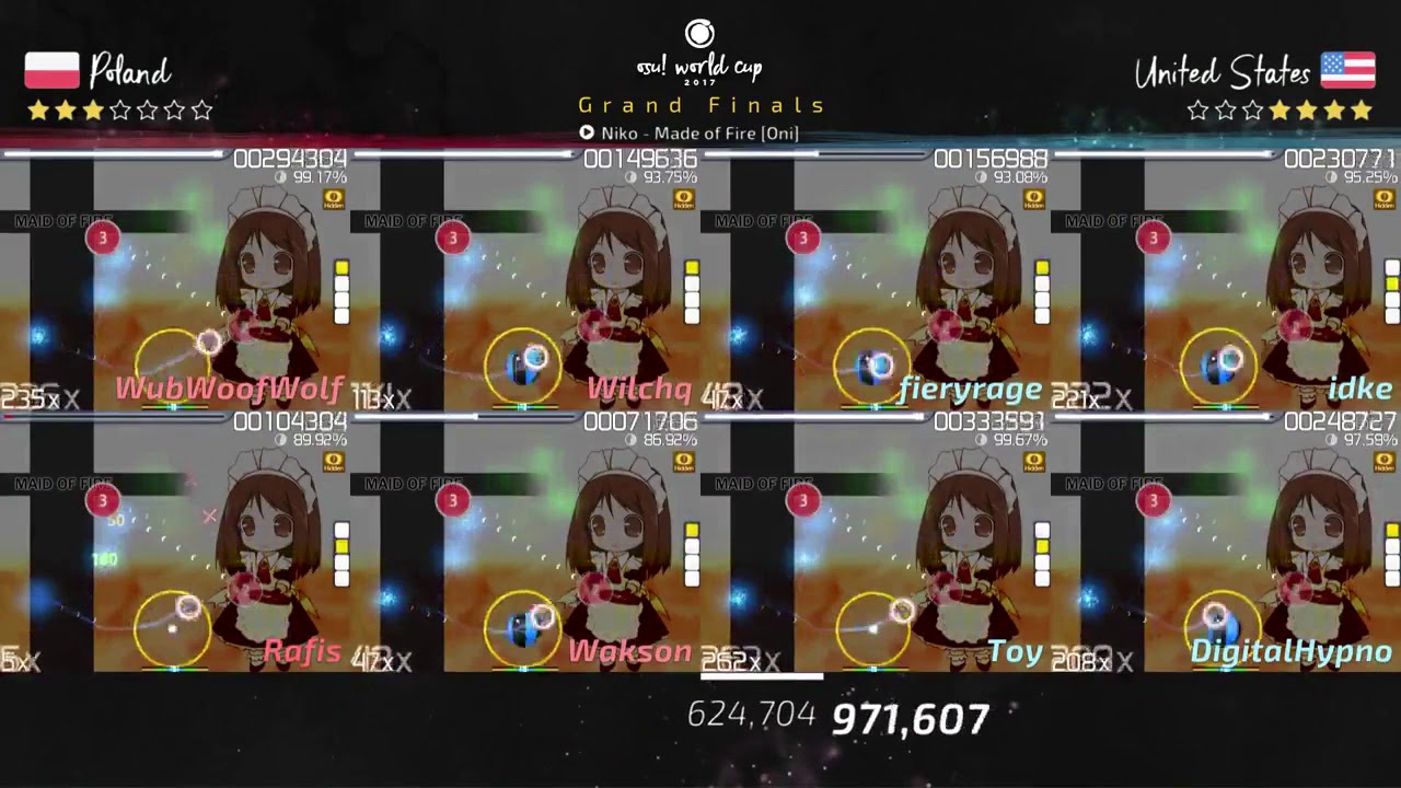 Toy FCs Maid of Fire on HD osu! World Cup (OWC 2017) United States vs Poland