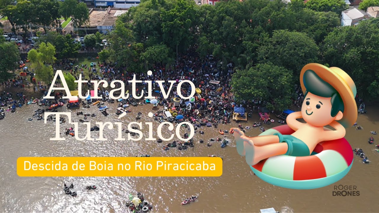 Piracicaba: Roger Drones mostra Tradicional Descida de Boia no Rio Piracicaba | SP  🚣🏼‍♀️