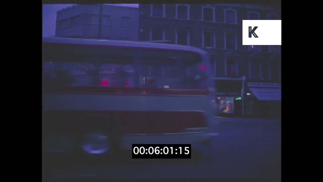 1960s UK, London Street Scenes at Night, 35mm