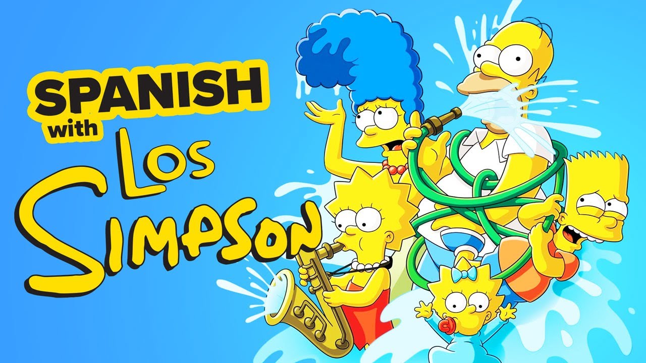 Learn Spanish with Cartoons: The Simpsons - Visit to the waterpark