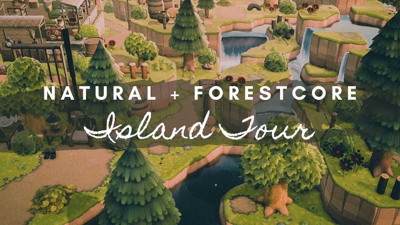 ТУР ПО ОСТРОВУ В ПРИРОДНОМ ЛЕСНОМ КОРЕ | Animal Crossing New Horizons