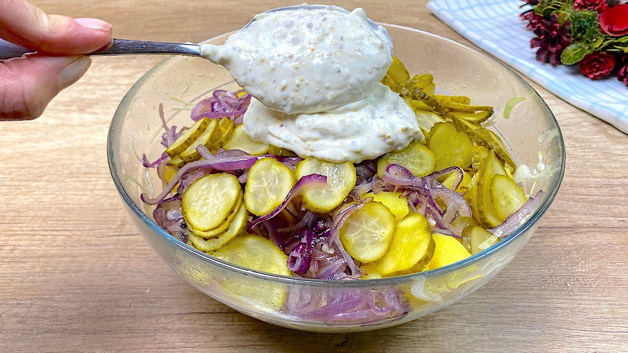 Самый вкусный немецкий салат! Я никогда не устану есть этот салат! Просто и вкусно!
