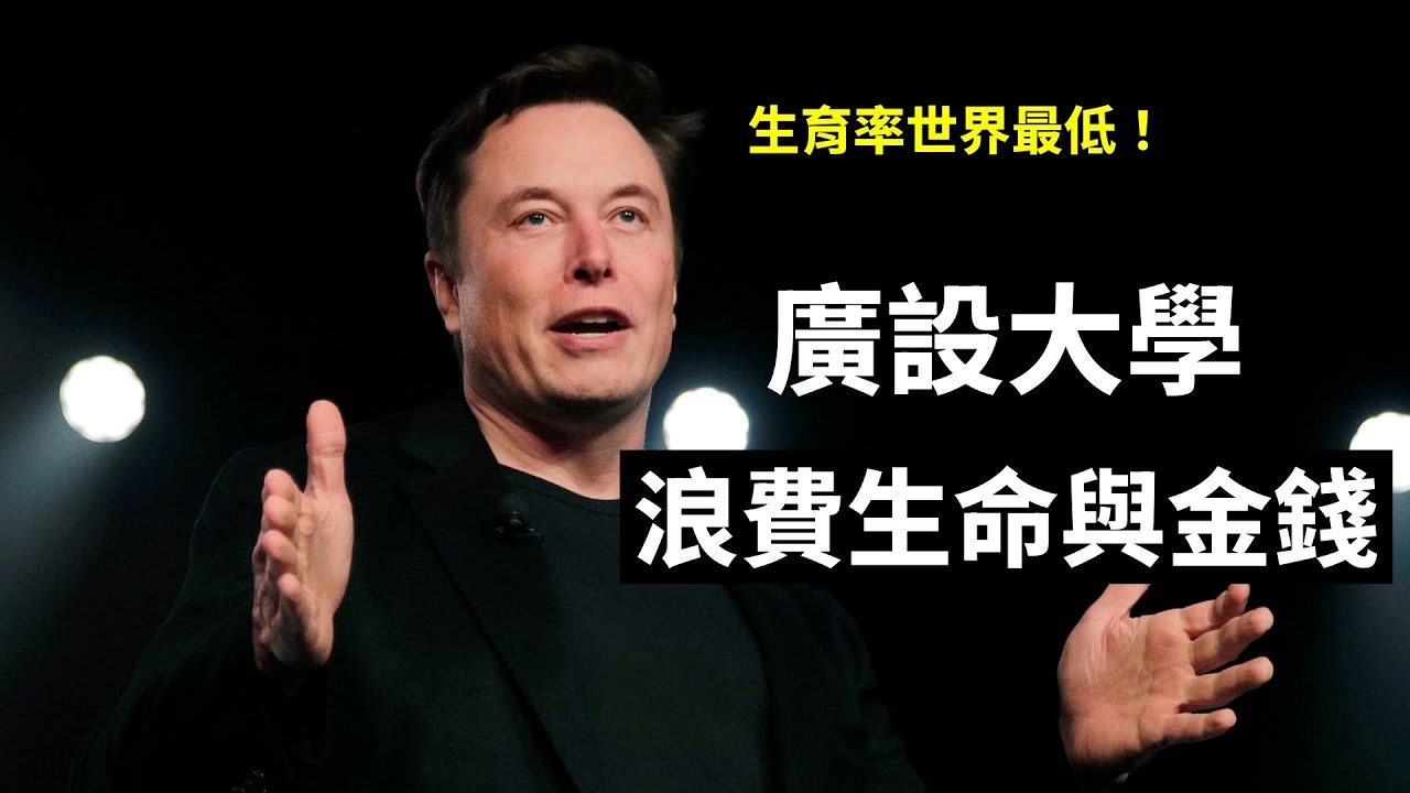 馬斯克都怕台灣生不出小孩？真正的元凶除了高房價，還有廣設大學。