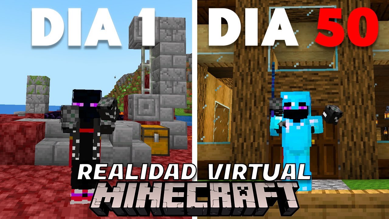 Pase 50 D&Iacute;AS encerrado en REALIDAD VIRTUAL en minecraft!