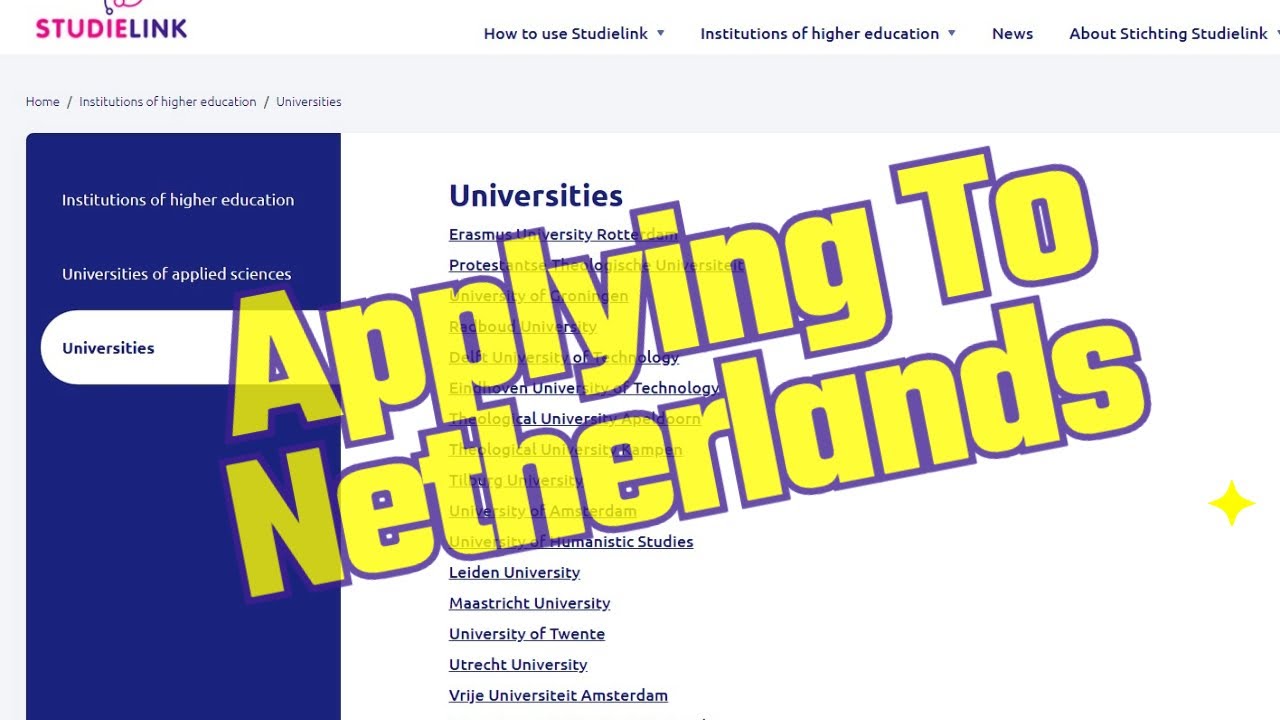 CareerZ on using Studielink to apply to Universities in Netherlands