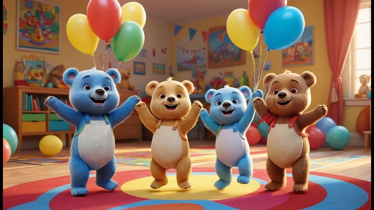 Three Little Toy Bears Dance Dance Dance | Fun Dancing Song & Nursery Rhymes