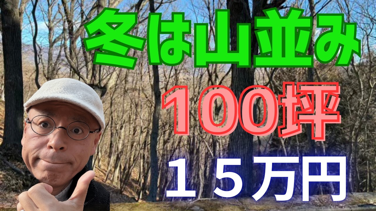 【別荘地移住】イトーピア小諸土地物件100坪｜冬は浅間山が見える斜面地