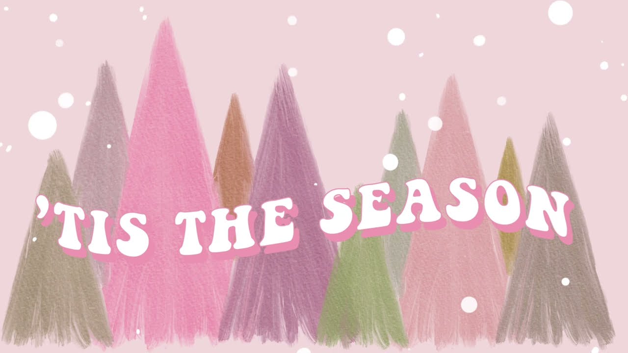 TV Art | Pink Christmas Wallpaper | Frame TV Screensaver | Smart TV Background Art | 1.5+ Hours