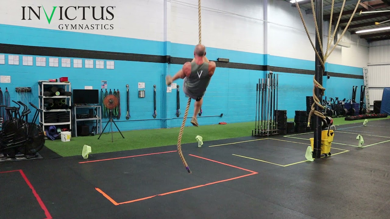 Bicycle Leg Drive for Legless Rope Climb | CrossFit Invictus Gymnastics