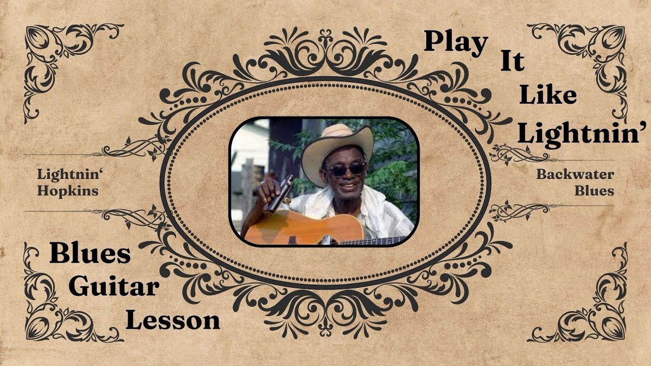 How to play Backwater Blues by Lightnin’ Hopkins | Blues Guitar Lesson | Texas Blues