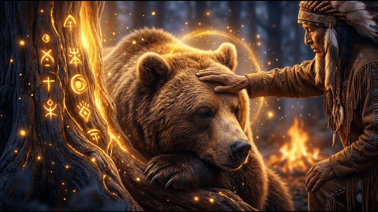 Shamanic Bear Spirit • Sacred Tree Portal Ritual (432Hz Drum Trance) | Grounding & Healing
