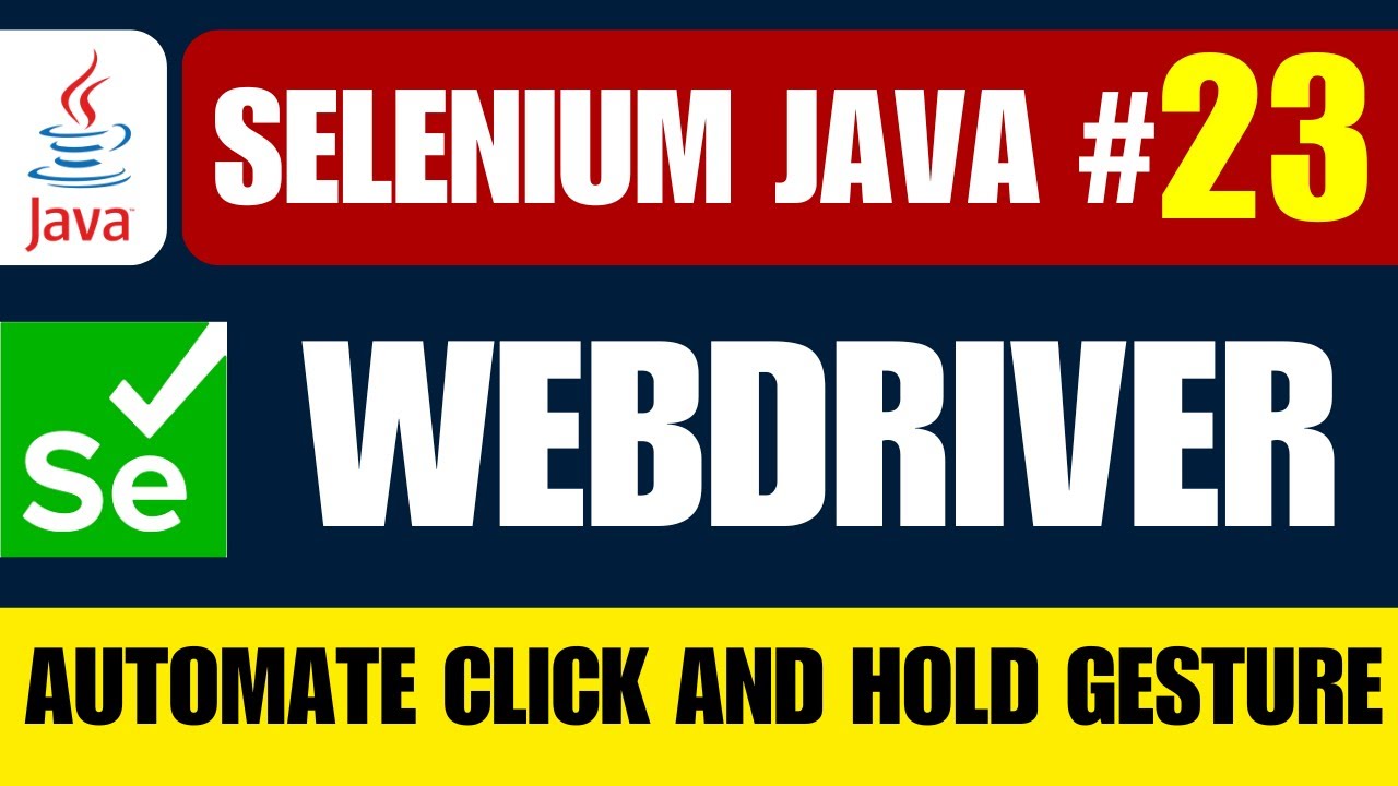 Selenium Java #23 | Click and Hold with Selenium Actions Class