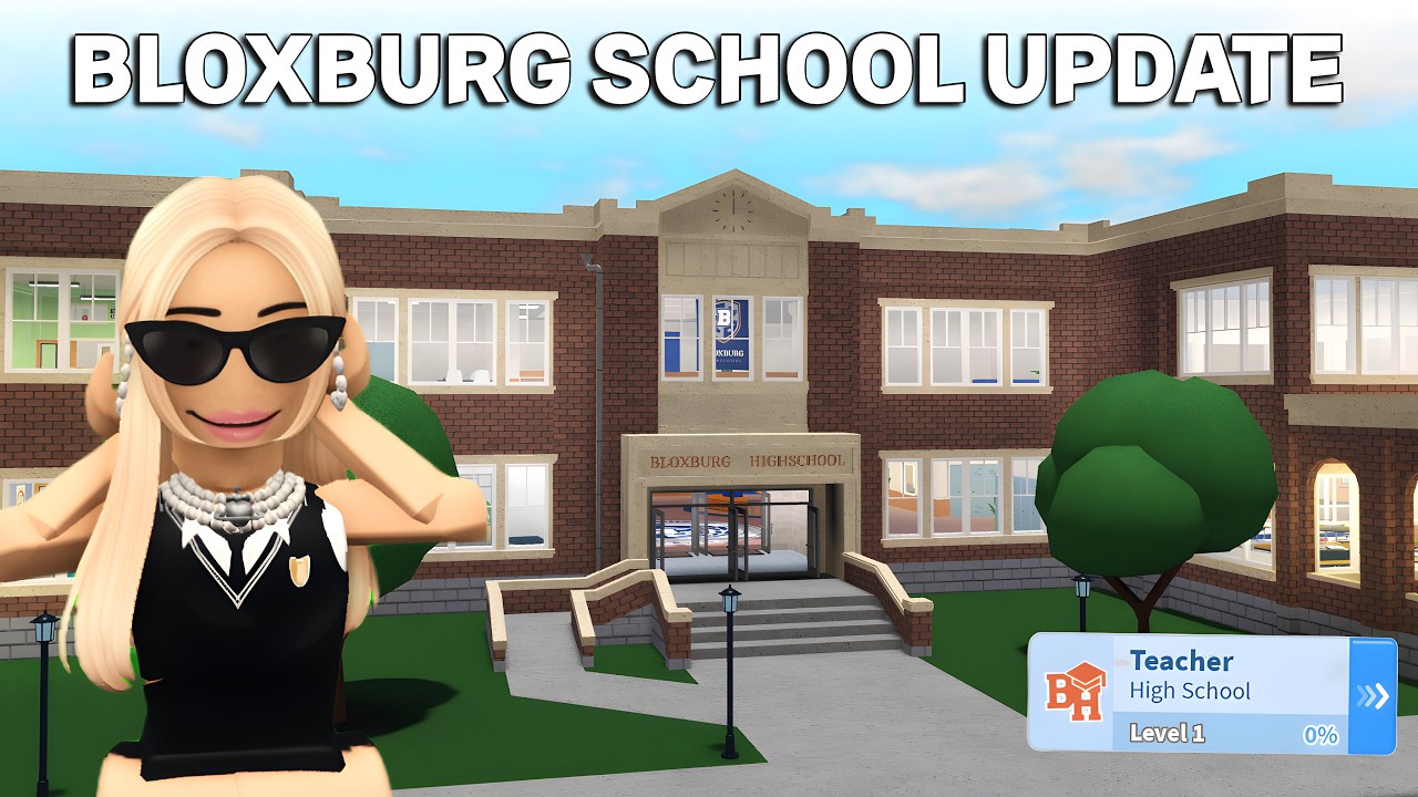 Экскурсия по новой средней школе Блоксбурга *работа учителем, индивидуальные шкафчики*