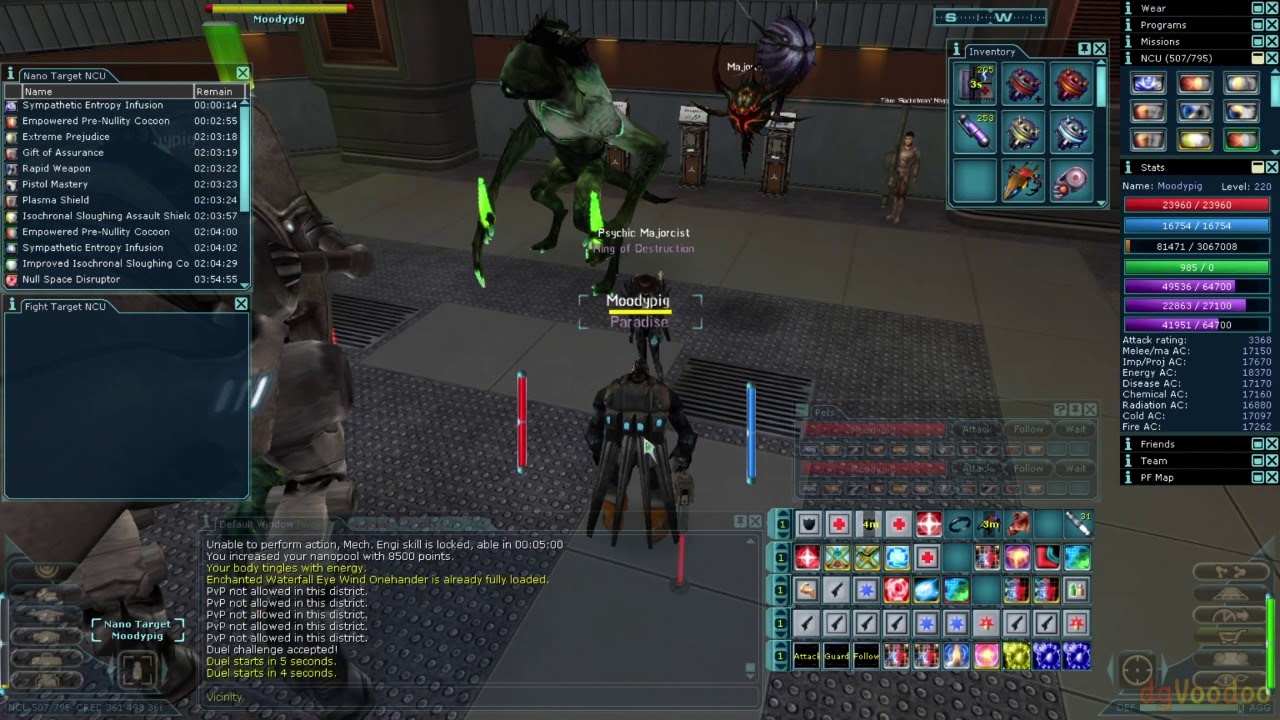 Anarchy online - Moodypig 220 Engi pvp duels
