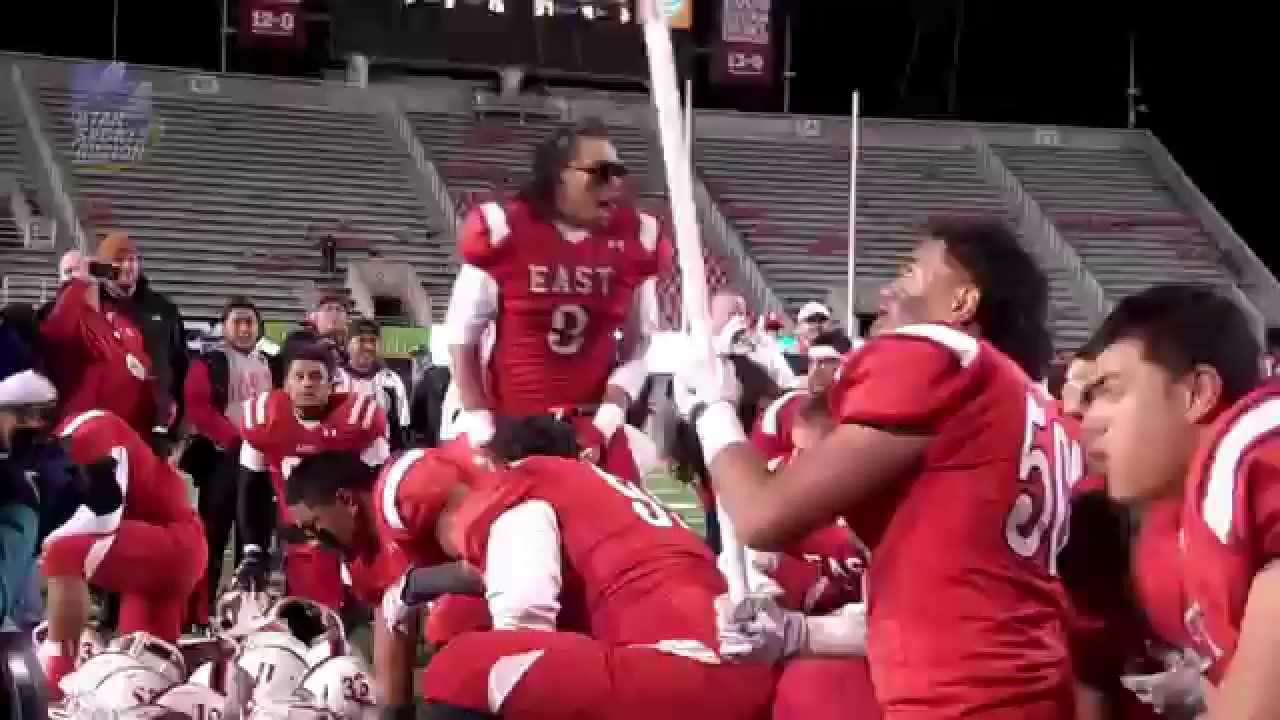 4A football championship: East Leopards Haka after winning the 4A title.