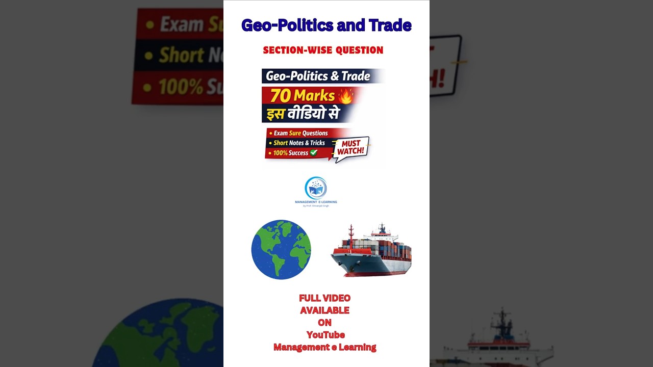 Geo - Politics and Trade important topics for exam , geopolitics meaning and scope