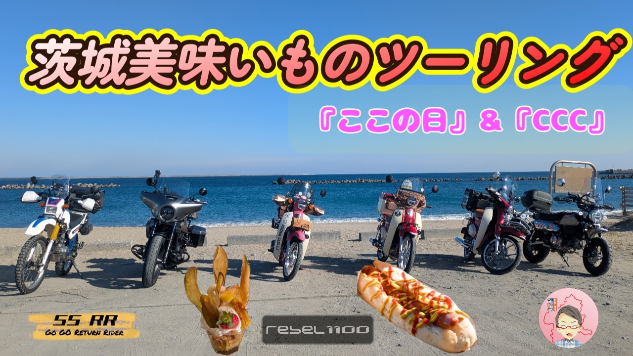冬の茨城美味いもの凸凹ツーリング #モンキー125 #カブ #Rebel1100T  #モトブログ  #リターンライダー