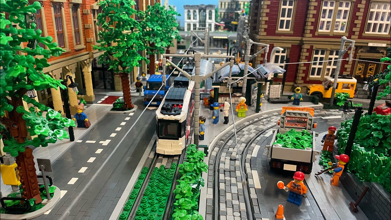 Ein neues Gebäude entsteht mit Pizzeria | Lego Klemmbaustein Stadt Baustein
