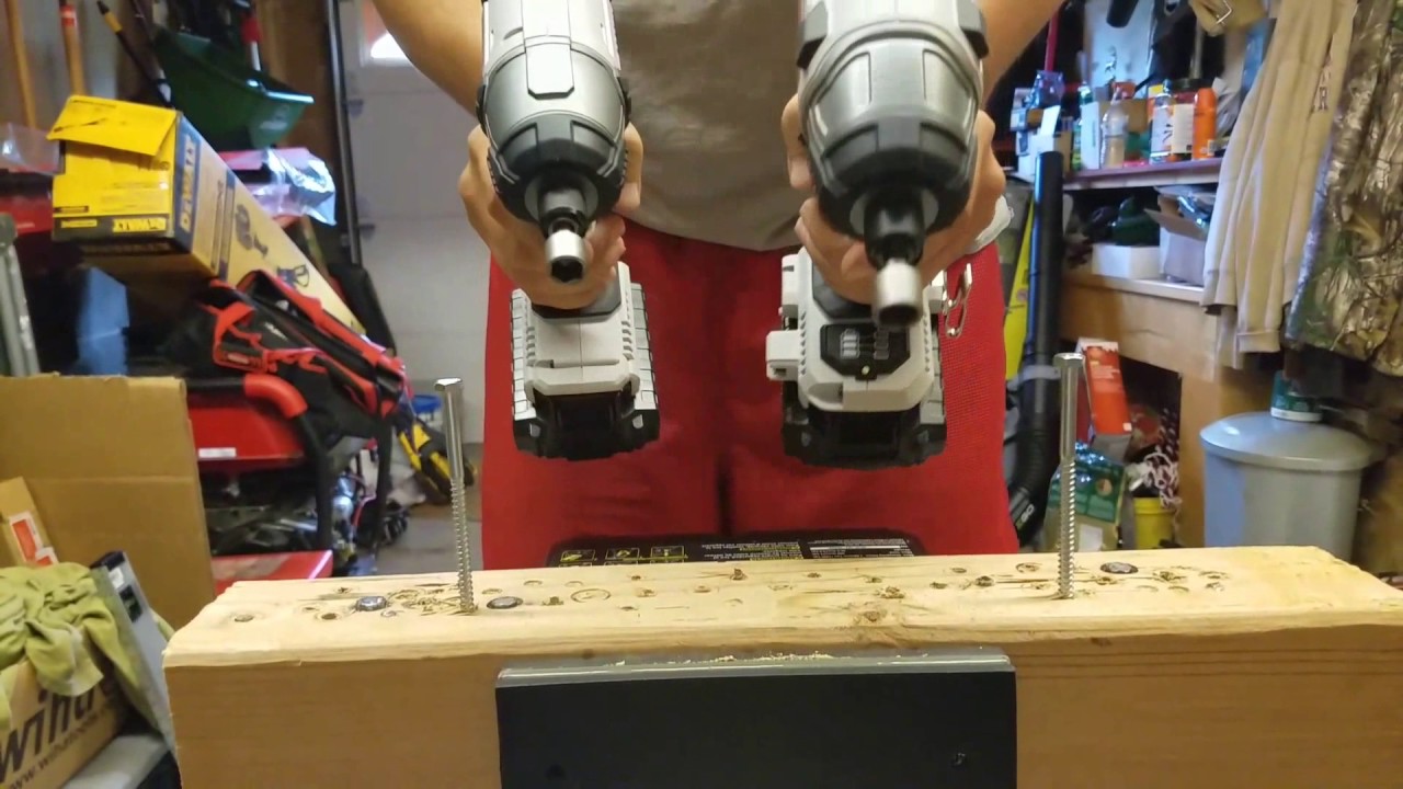 Porter Cable 20v Brushless vs. Porter Cable 20v Brushed Impact Driver Lag Bolt Face Off