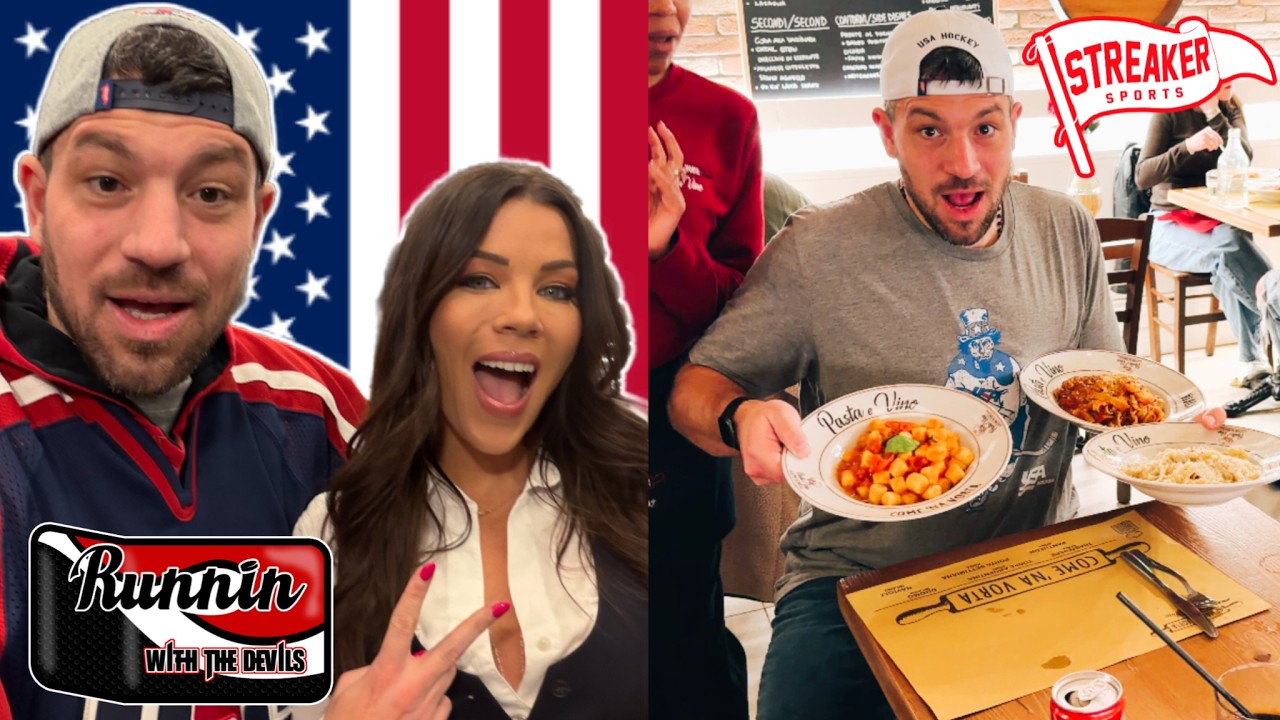 Milano Olympic Hockey VLOG 4 USA vs. Latvia, Italy vs. Slovakia & MORE FOOD