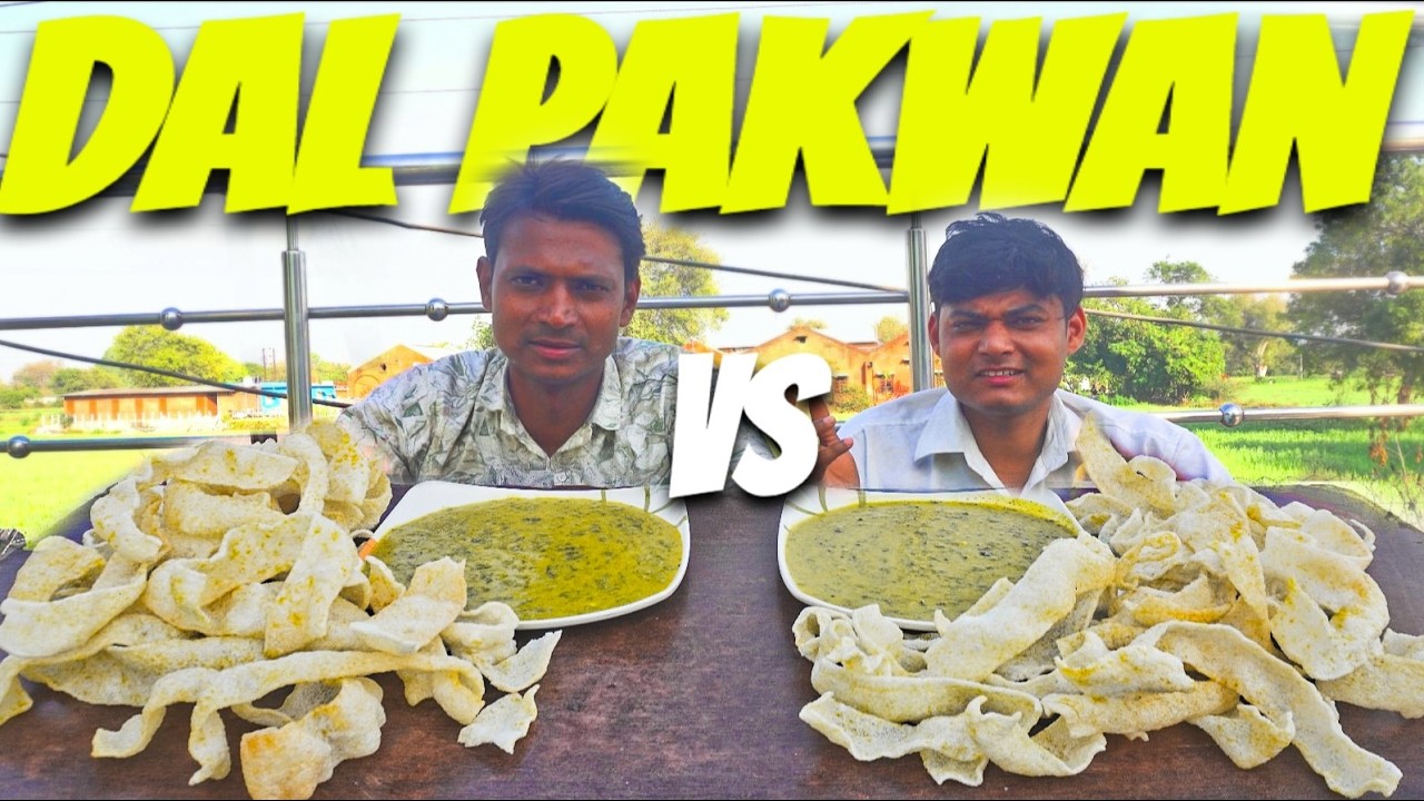 Street Dal Pakwan Eating Competition | Dal Papad Challenge | Holi Special Dal Papad