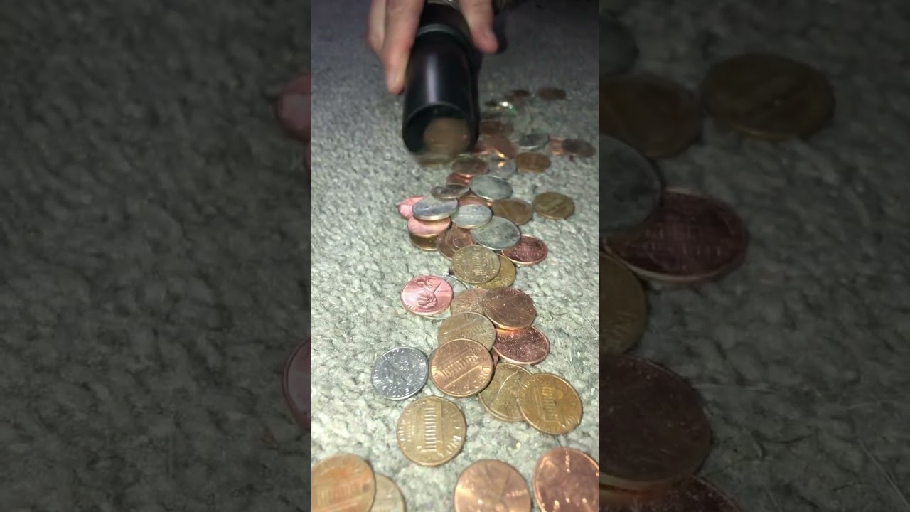 Spirit Week Day One #coins 🪙#asmr #oddlysatisfying #crunchy #vacuumcommunity