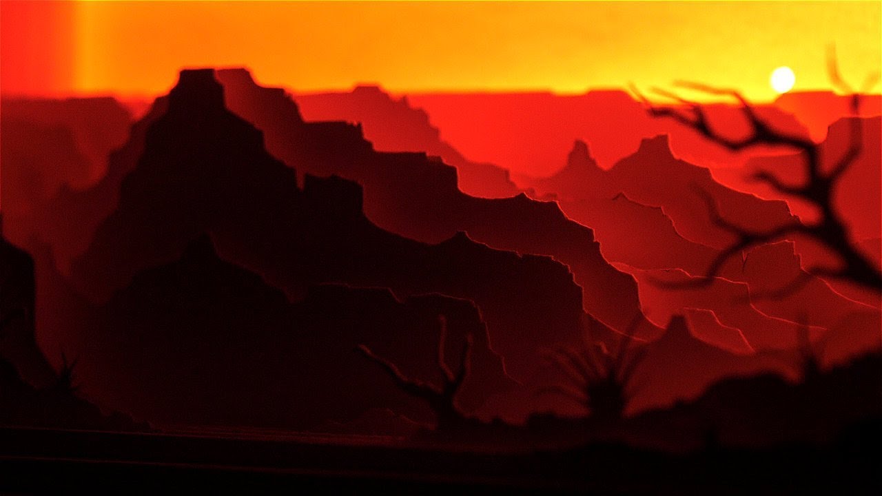Canyon lightbox/shadowbox art + Christian message!