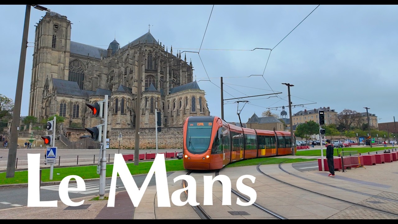 Le Mans, France - Walking tour in Le Mans 4K HDR