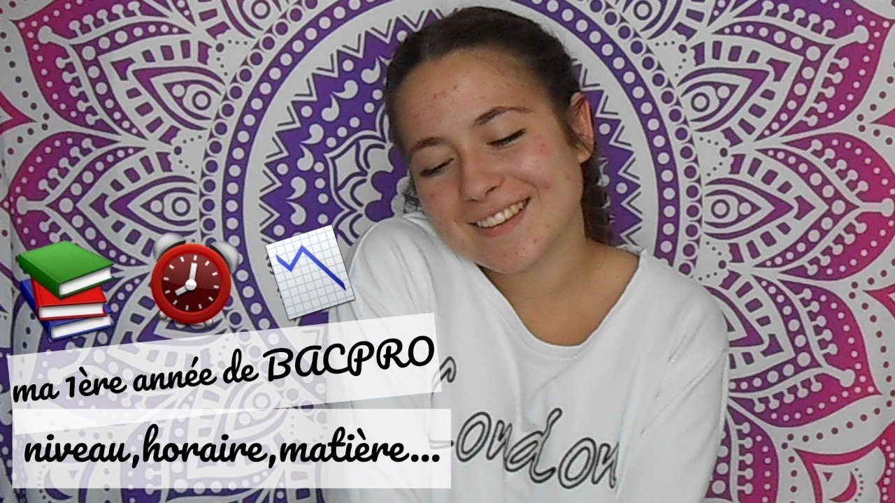 Ma 1ère année de bac pro niveau,horaire,matière !