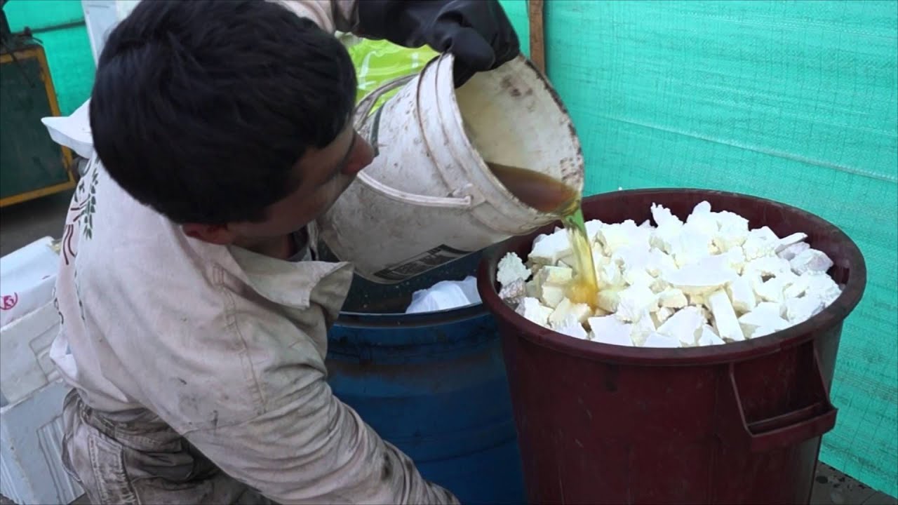 Procedimiento químico para la reducción del ICOPOR o Styrofoam