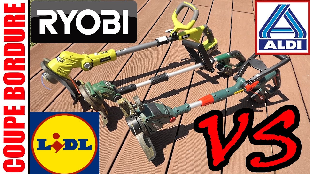 LIDL Аккумуляторный триммер для травы PARKSIDE PRTA 20-Li B2 vs RYOBI olt1832 vs ALDI FERREX