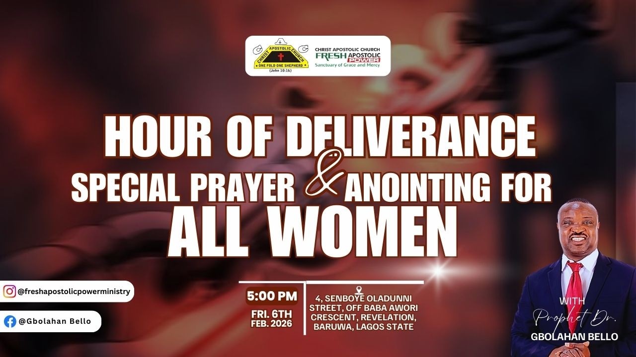 HOUR OF DELIVERANCE - SPECIAL PRAYER & ANOINTING FOR ALL WOMEN (06-02-2026)