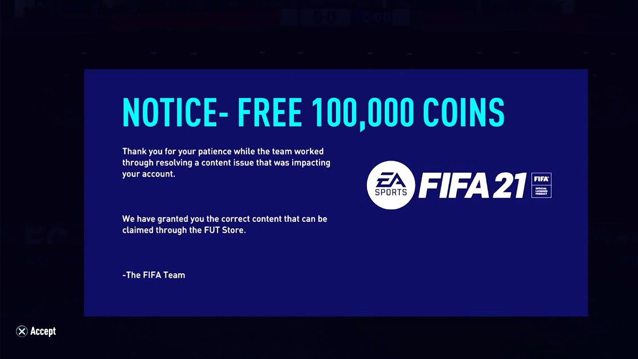 a FREE 100,000 COINS *glitch* on FIFA 21... (According to TikTok)