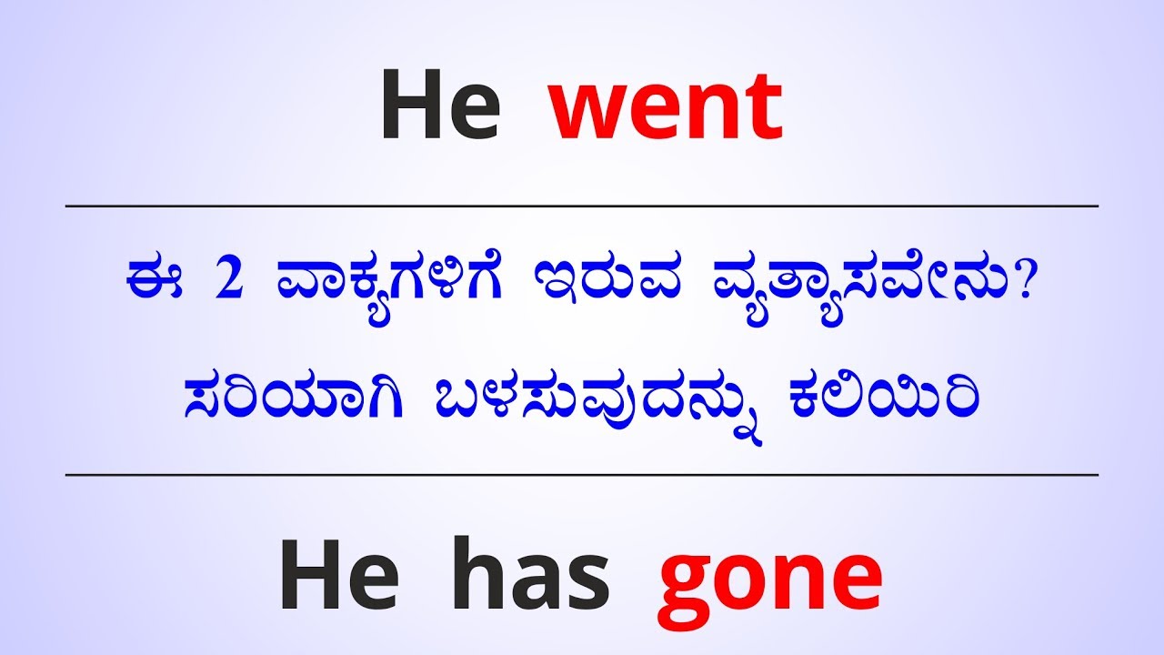 Class - 123 | PRESENT perfect vs PAST simple - The differences