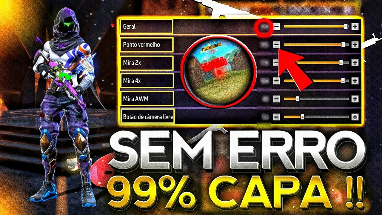 MELHOR SENSIBILIDADE PARA DAR 99% CAPA EM QUALQUER CELULAR!! FREE FIRE