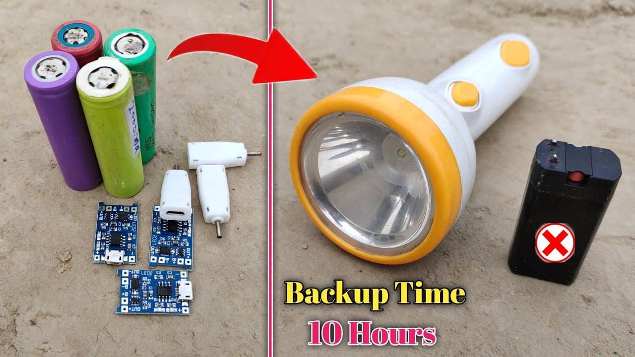 Lead Acid To Lithium | How To Install a Lithium ion Battery in Torch Light