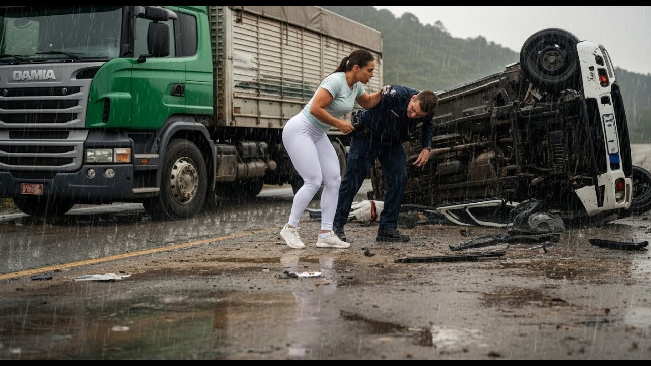 Caminhoneira parou pra ajudar PRF ferido na estrada, mas descobriu uma verdade chocante