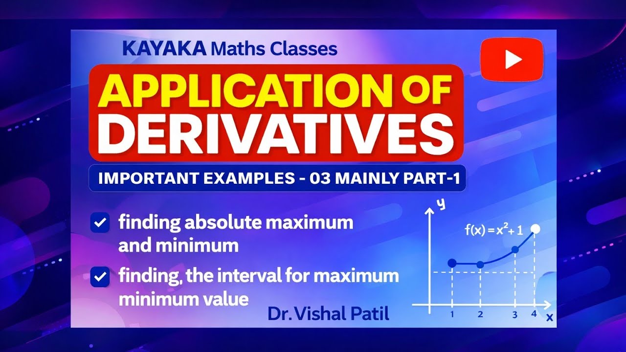 Application of Derivatives – Absolute Maxima & Minima | Strictly decreasing | 3 Marks Important |