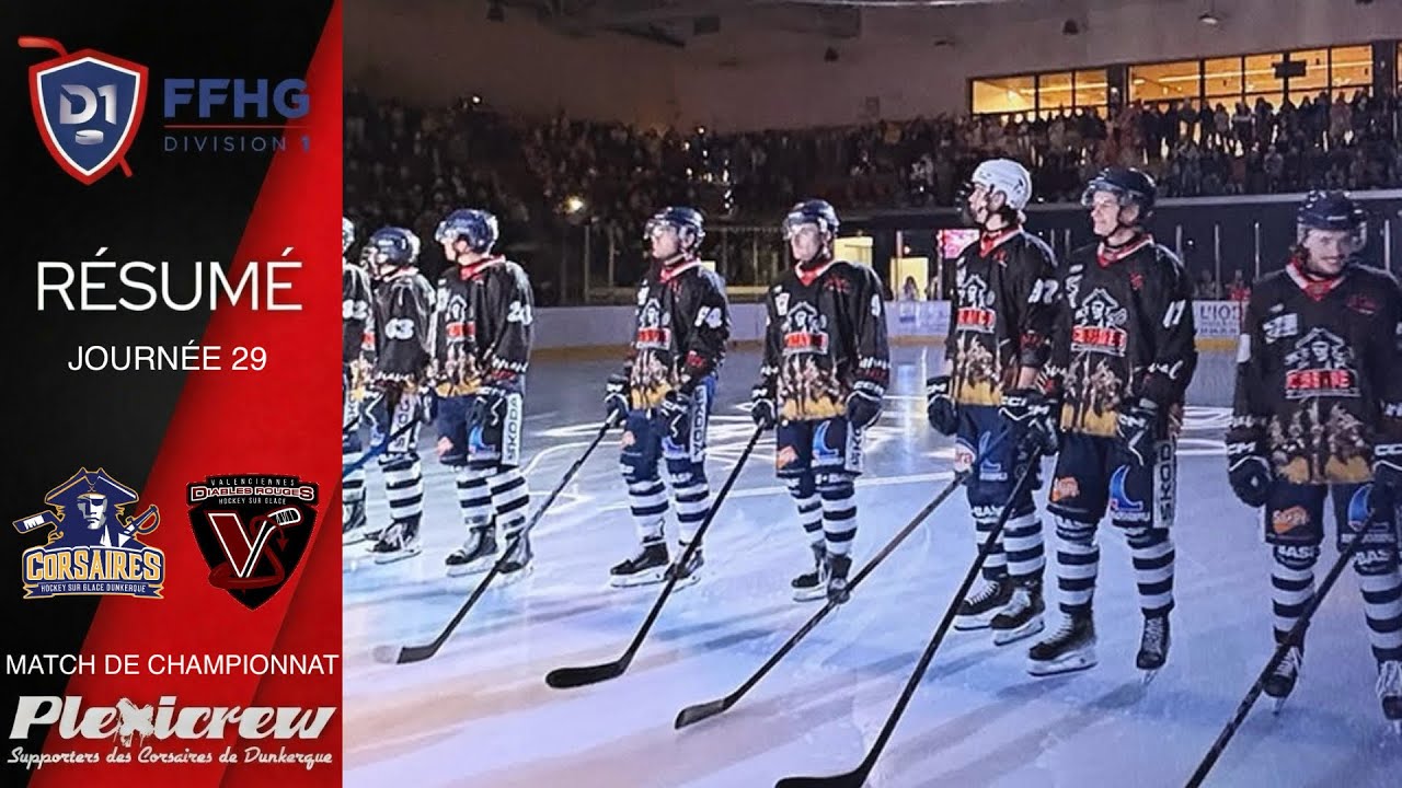 Résumé Les Corsaires de Dunkerque VS Les Diables Rouges de Valenciennes (2-5) Journée 29