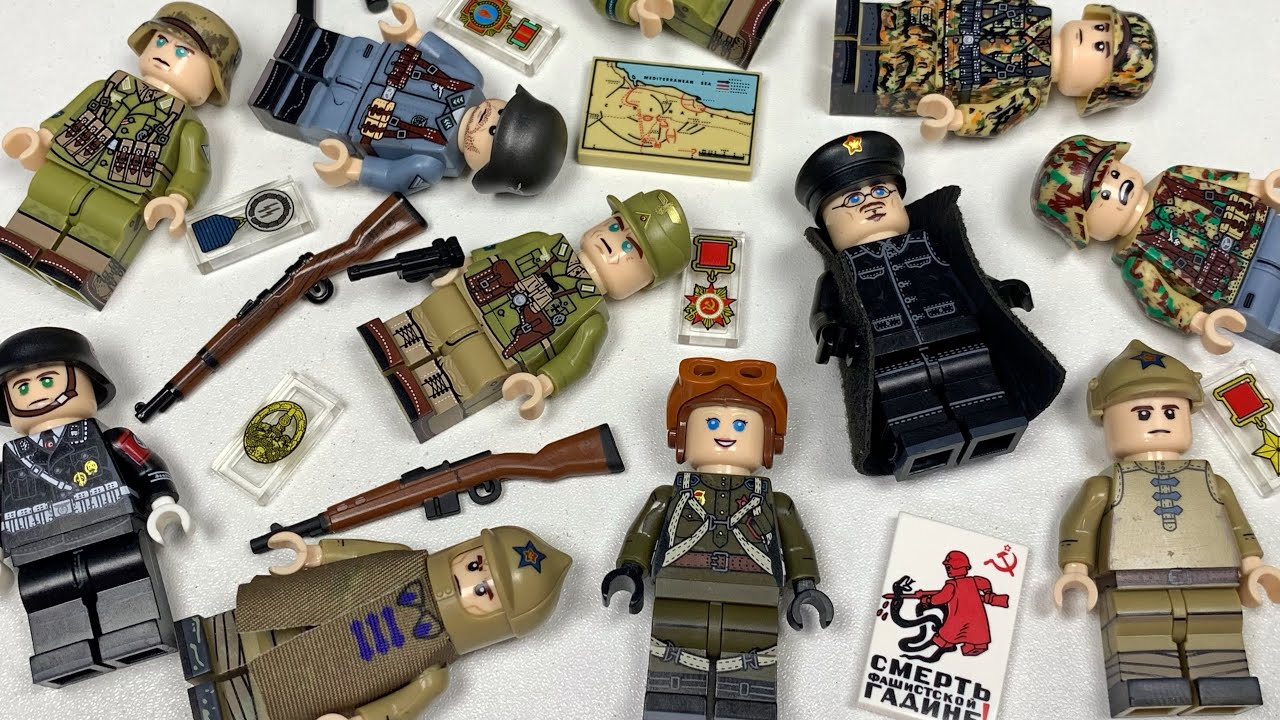 LEGO WWII Military Soldier | Soviet & German Infantry N601-N612 | Unofficial Minifiguresレゴ 레고